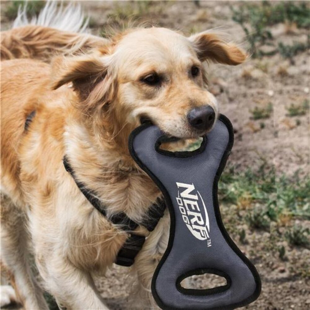 Rubber/Nylon Extra Stuffed Plush Infinity Chew & Tug Dog Toy 12.5 - Picture 5 of 5
